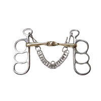 Postkandare, 3 Ringe, doppelt gebrochen, Argentan