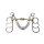 Postkandare, 3 Ringe, doppelt gebrochen, Argentan