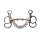 Postkandare, 2 Ringe, doppelt gebrochen, Argentan