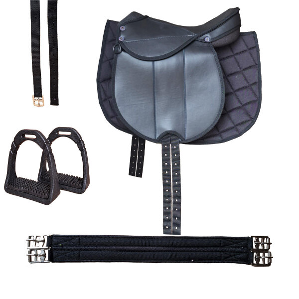 Sattelset "Color Star 14" groß 14 schwarz