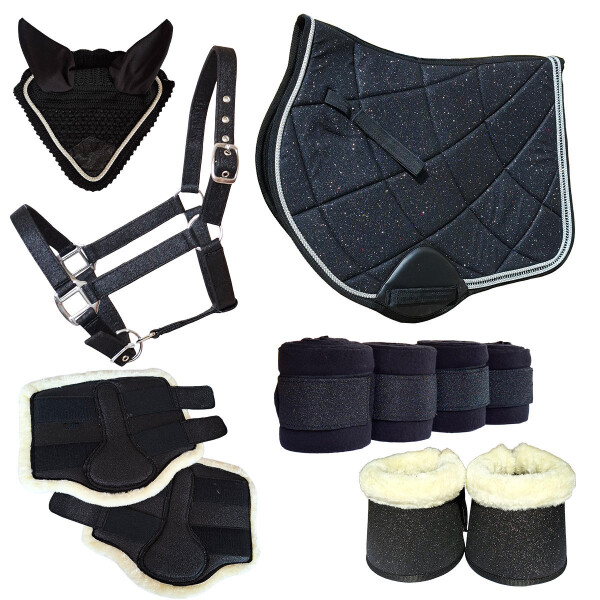 Reitset Kollektion "Nobile" Shetty Schwarz